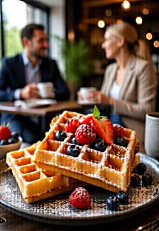 Waffeln Catering Messe – frisch gebacken