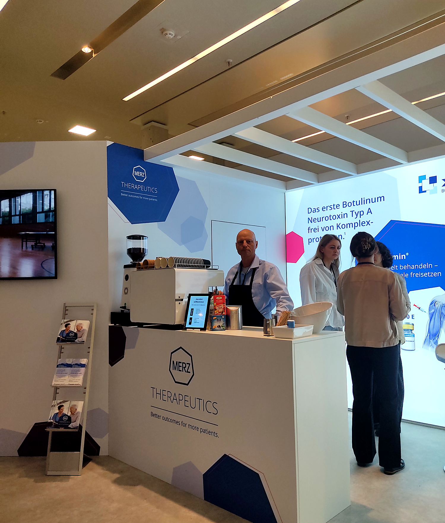 Coffee Catering Messestand Merz Therapeutics – Siebträger-Maschine