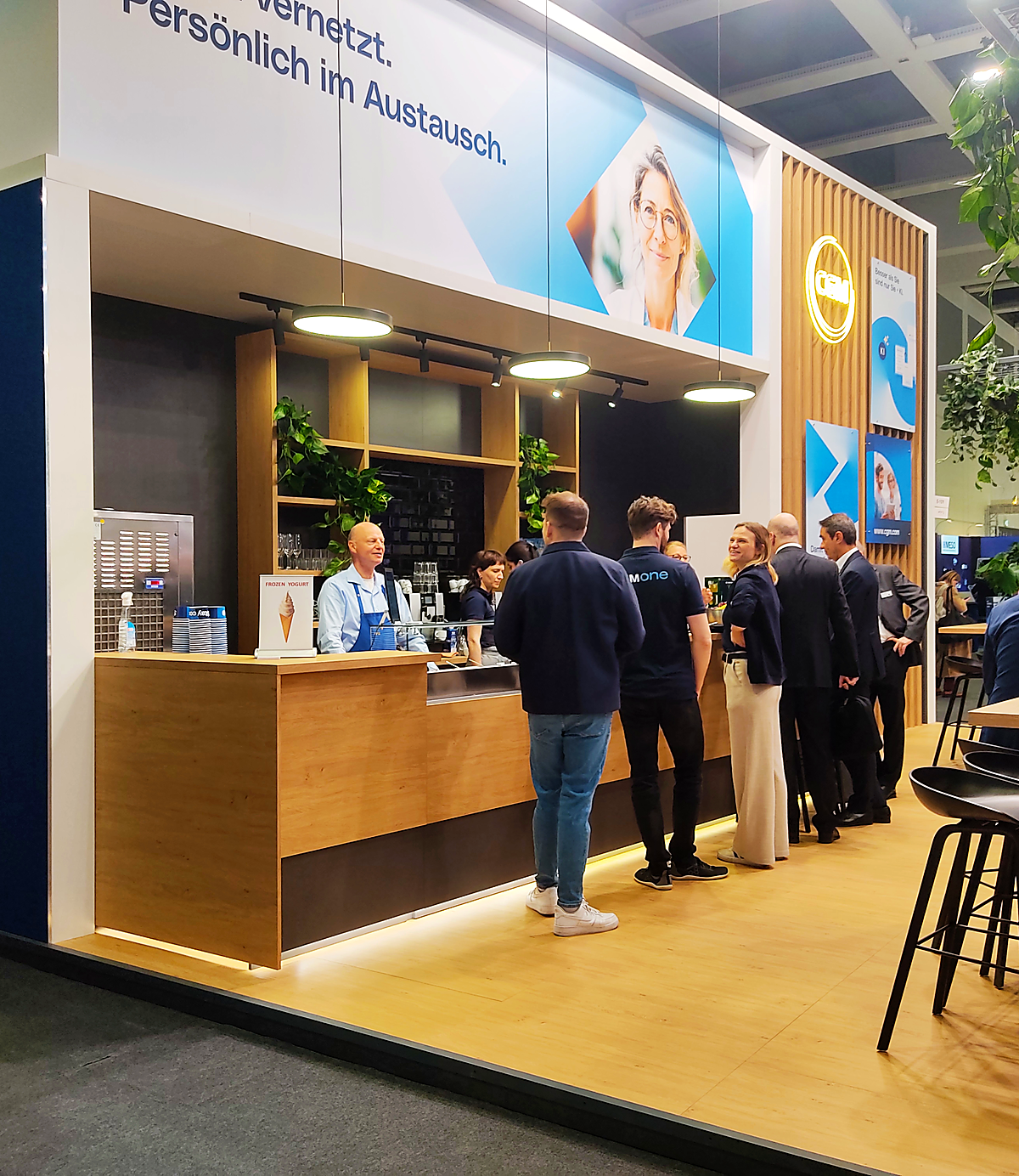 Frozen Yogurt Catering Bar am Messestand